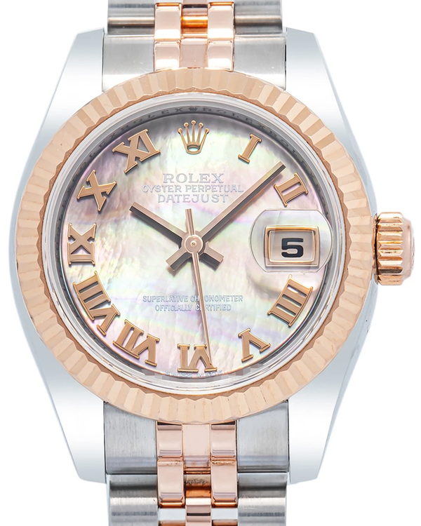 Rolex Lady-Datejust 26MM Mother Of Pearl Dial Two-Tone Super Jubilee Bracelet (179171)
