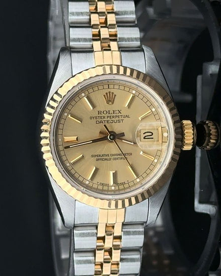 1989 Rolex Lady-Datejust 26MM Champagne Dial Two-Tone Jubilee Bracelet (69173)