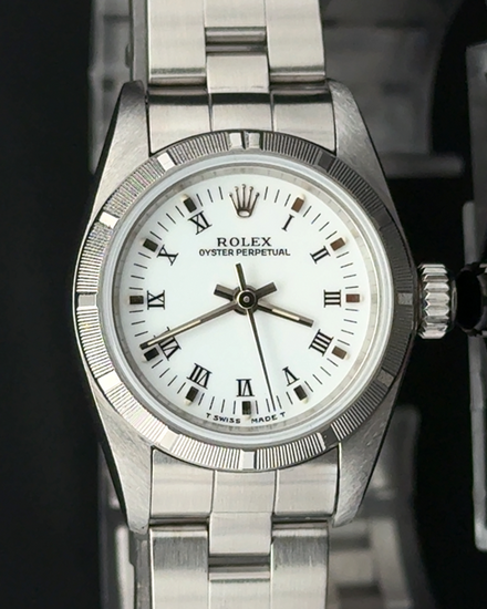 1996 Rolex Oyster Perpetual 26MM White Dial Oyster Bracelet (67230)