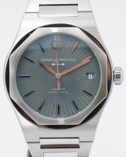 2025 Girard Perregaux Laureato 42MM Grey Dial Steel Bracelet (81010-11-3475-1CM)