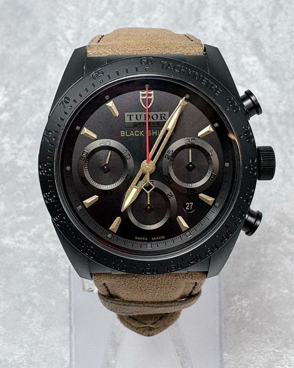 2016 Tudor Fastrider Black Shield 42MM Black Dial Leather Strap (42000CN)
