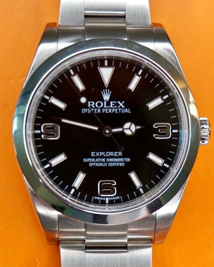 2012 Rolex Explorer 39MM Black Dial Oyster Bracelet (214270)