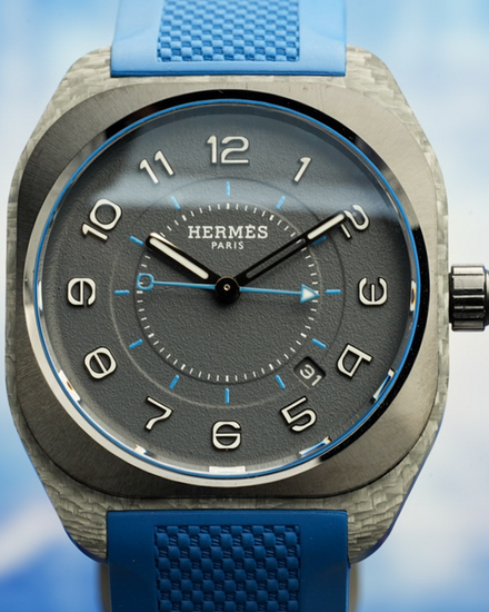 2025 Hermès H08 42MM Grey Dial Rubber Strap (SP1.746A)