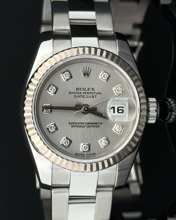 2006 Rolex Lady-Datejust 26MM Silver Dial Oyster Bracelet (179174)