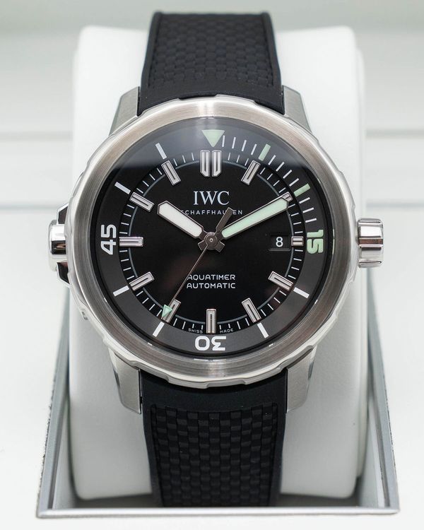 2015 IWC Schaffhausen Aquatimer 42MM Black Dial Rubber Strap (IW329001)