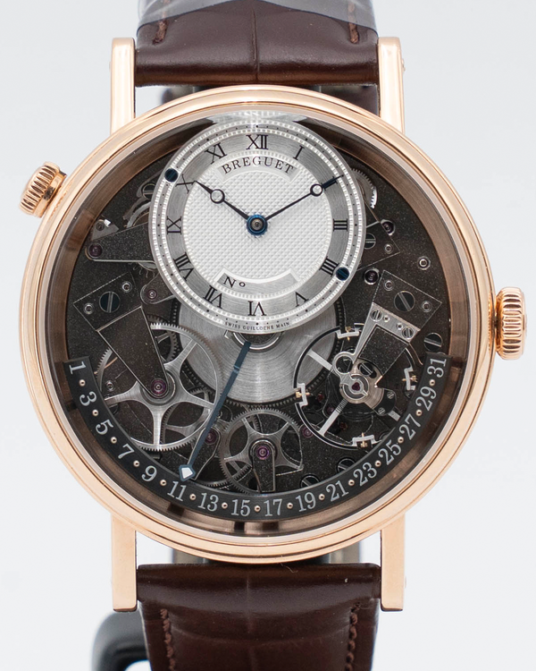 2021 Breguet Tradition Quantième Rétrograde 7597 40MM Skeleton Dial Leather Strap (7597BR/G1/9WU)