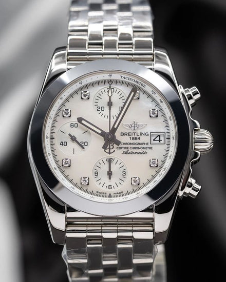 Breitling Chronomat 38MM Mother of Pearl Dial Steel Bracelet (W1331012/A776)