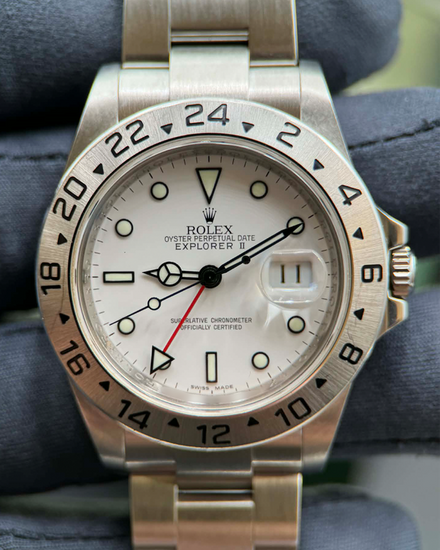 2010 Rolex Explorer II "Polar" 40MM White Dial Oyster Bracelet (16570)