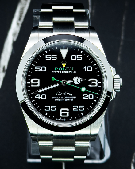 No Reserve - 2024 Rolex Air-King 40MM Black Dial Oyster Bracelet (126900)