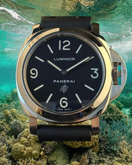 No Reserve - 2016 Panerai Luminor Base Logo 44MM Black Dial Rubber Strap (PAM00000)