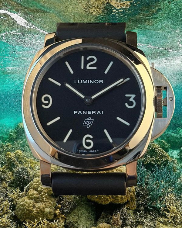 No Reserve - 2016 Panerai Luminor Base Logo 44MM Black Dial Rubber Strap (PAM00000)