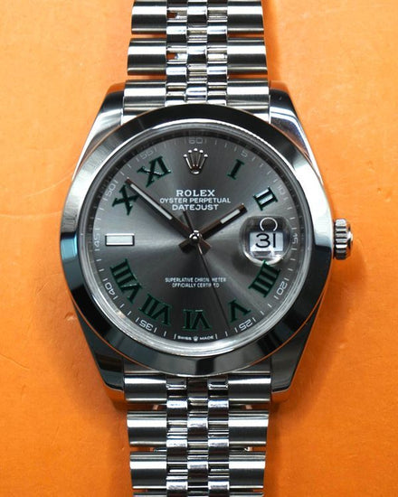 2022 Rolex Datejust "Wimbledon" 41MM Slate Dial Jubilee Bracelet (126300)