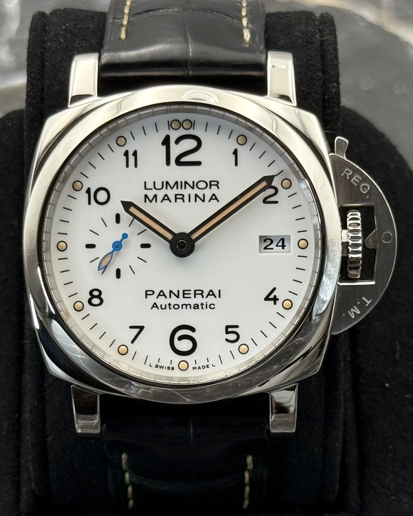 2017 Panerai Luminor Marina 1950 3 Days 42MM White Dial Leather Strap (PAM01523)