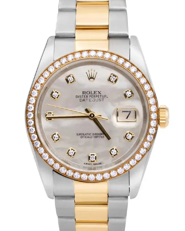 Rolex Datejust 36MM Mother Of Pearl Dial Two-Tone Oyster Bracelet (116243)