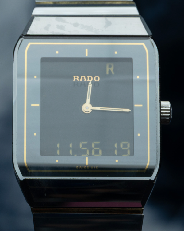 (Working) No Reserve - Rado Diastar Anatom Multifunction 41MM Quartz Black Dial Steel Bracelet (193.0365.3)