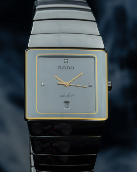 No Reserve - Rado Diastar Jubilé 28MM Quartz Grey Dial Ceramic Bracelet (152.0332.3)