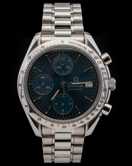 Omega Speedmaster Date Chronograph 39MM Blue Dial Steel Bracelet (3511.80.00)