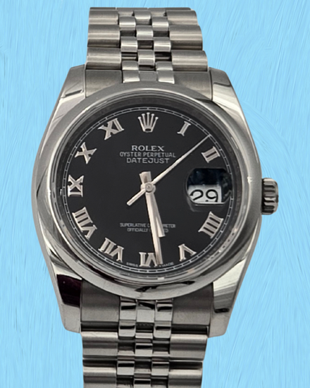 Rolex Datejust 36MM Black Dial Jubilee Bracelet (116200)