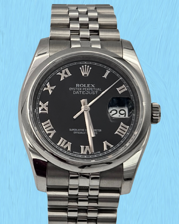 Rolex Datejust 36MM Black Dial Jubilee Bracelet (116200)
