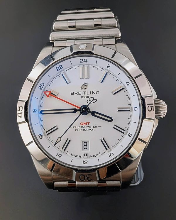 2023 Breitling Chronomat GMT 40MM White Dial Steel Bracelet (A32398)