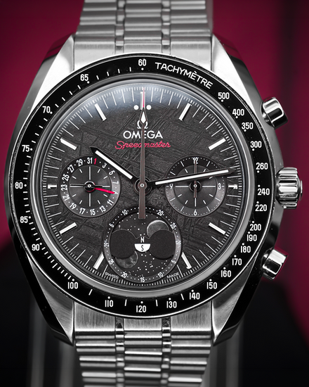 2025 Omega Speedmaster Moonphase 43MM Meteorite Dial Steel Bracelet (304.30.43.52.01.001)