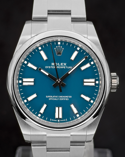 2026 Rolex Oyster Perpetual 41MM Mediterranean Blue Dial Oyster Bracelet (134300)