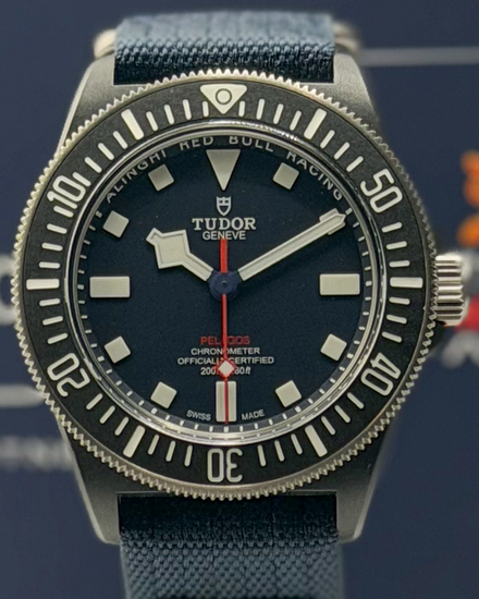 No Reserve - 2025 Tudor Pelagos FXD "Alinghi Red Bull Racing" 42MM Blue Dial Textile Strap (25707KN)