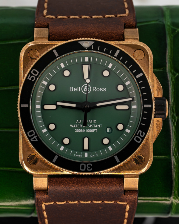 2025 Bell & Ross BR 03-92 Diver L.E. 42MM Green Dial Leather Strap (BR0392-D-LT-BR/SRB)