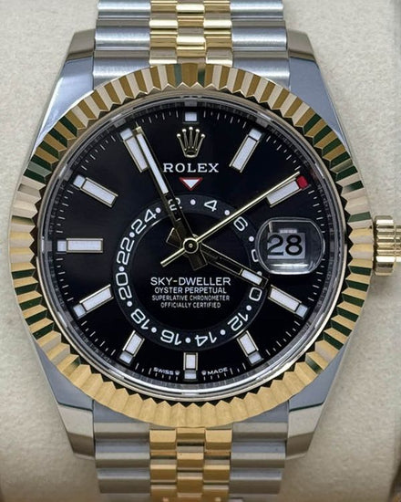 2025 Rolex Sky-Dweller 42MM Black Dial Two-Tone Jubilee Bracelet (336933)