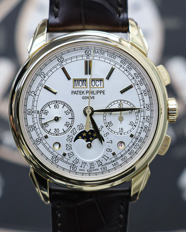 2025 Patek Philippe Grand Complications Perpetual Calendar Chronograph 41MM White Dial Leather Strap (5270J)