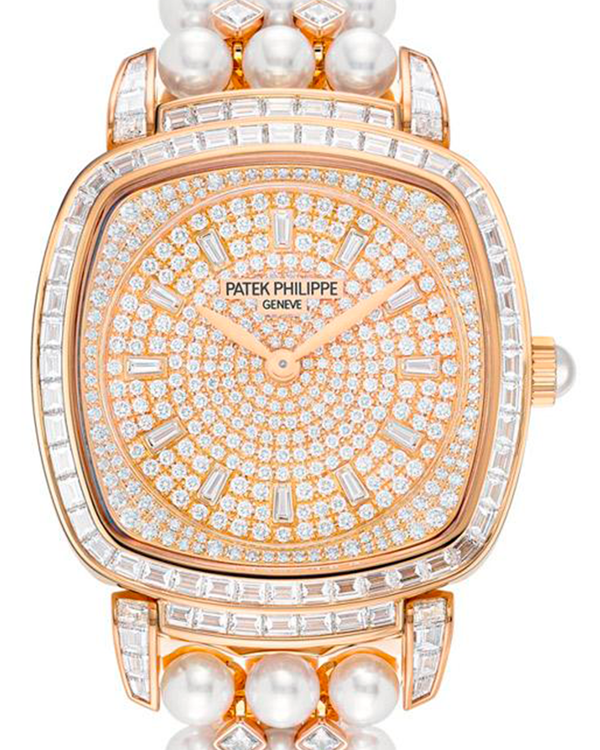 2021 Patek Philippe Gondolo Haute Joaillerie 31MM Diamond Dial Diamond/Pearl Bracelet (7042/100R)