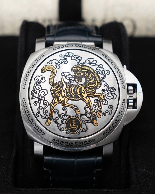 2015 Panerai Luminor Sealand "Year of the Horse" L.E. 44MM Silver Dial Leather Strap (PAM00847)