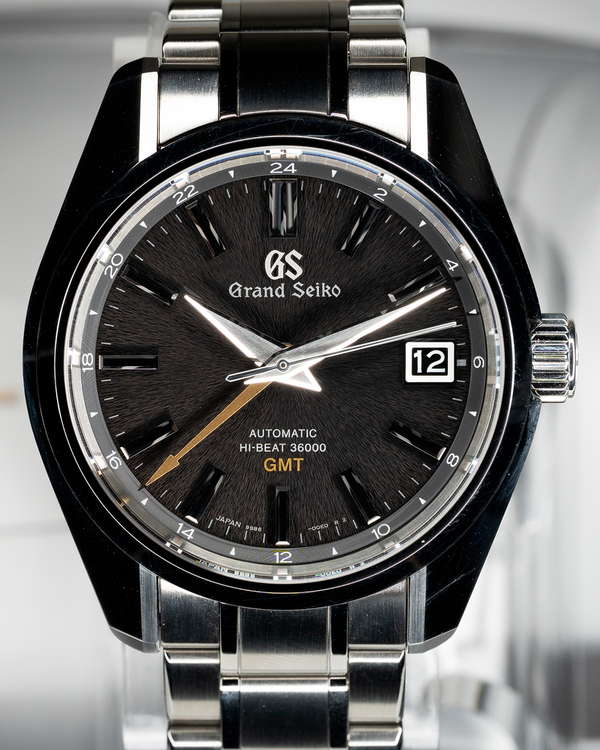 2023 Grand Seiko Heritage GMT 40MM Black "Mt. Iwate" Dial Steel Bracelet (SBGJ265)