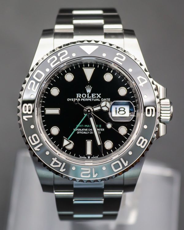 2026 Rolex GMT-Master II "Bruce Wayne" 40MM Black Dial Oyster Bracelet (126710GRNR)