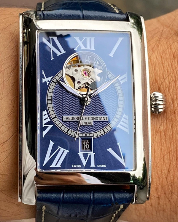 No Reserve - 2024 Frederique Constant Classics 47MM Blue Dial Leather Strap (FC-315DNS4C26)
