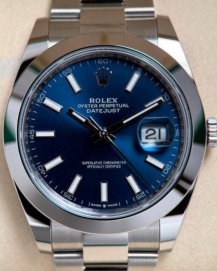 2026 Rolex Datejust 41MM Blue Dial Oyster Bracelet (126300)