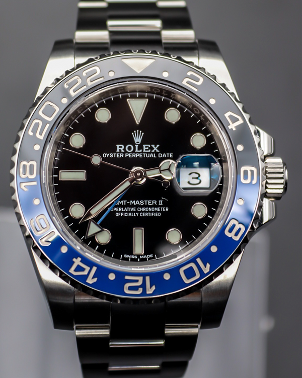 2018 Rolex GMT-Master II "Batman" 40MM Black Dial Oyster Bracelet (116710BLNR)