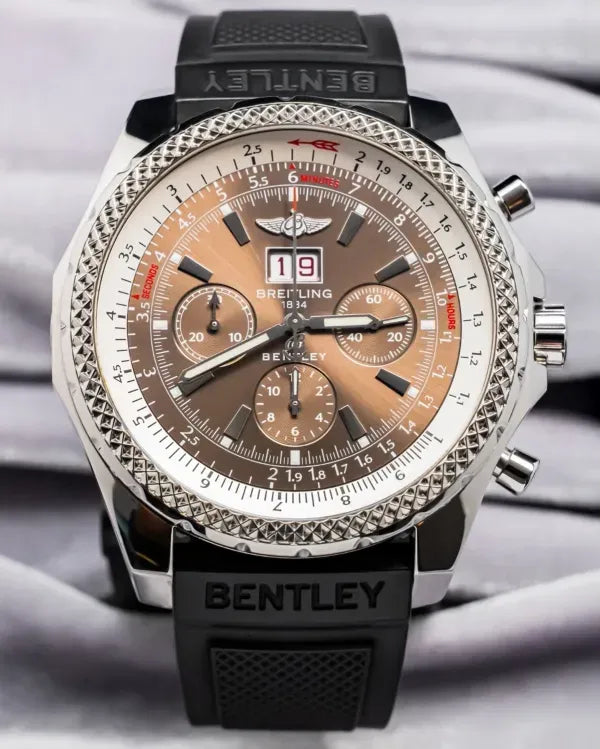 Breitling Bentley 6.75 48MM Brown Dial Rubber Strap (A44362)
