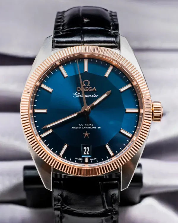 2017 Omega Constellation Globemaster 39MM Blue Dial Leather Strap (130.23.39.21.03.001)