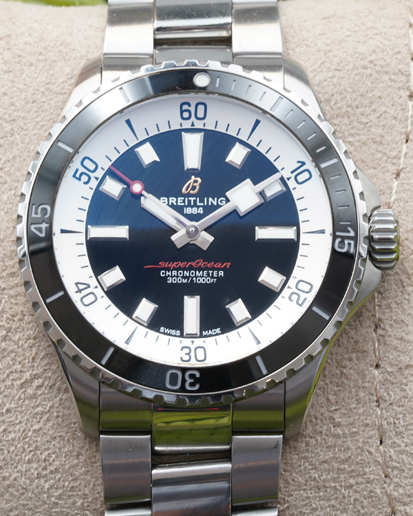 Breitling Superocean 42MM Black Dial Steel Bracelet (A17375211B1A1)