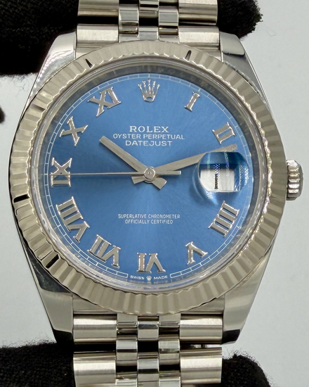 No Reserve - Rolex Datejust 41MM Blue "Azzurro" Dial Jubilee Bracelet (126334)