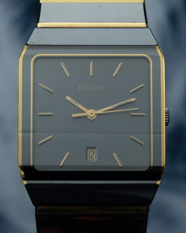 Rado Diastar "Anatom" 28MM Quartz Black Dial Two-Tone Bracelet (129.0266.3)