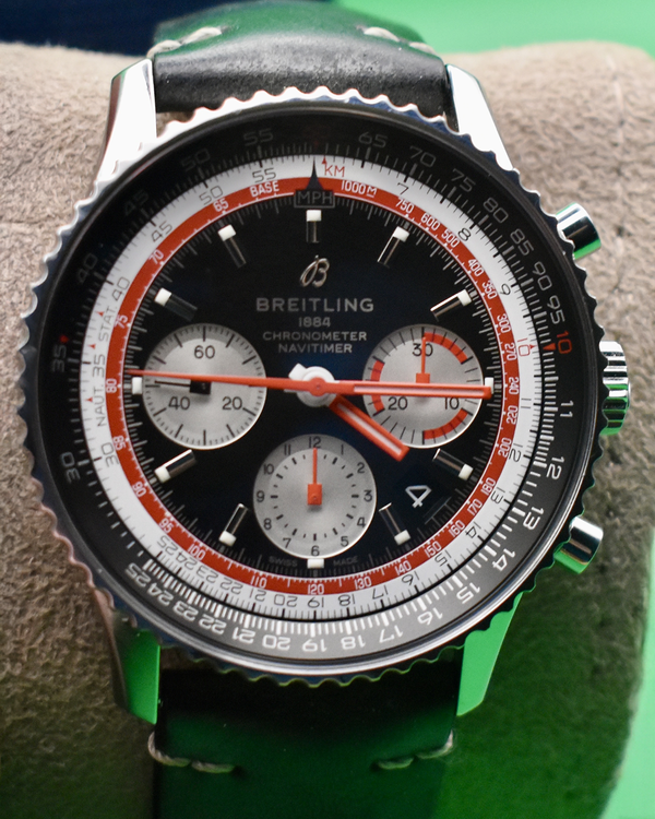 2023 Breitling Navitimer B01 "Swissair" S.E. 43MM Black Dial Leather Strap (AB01211B1B1X2)