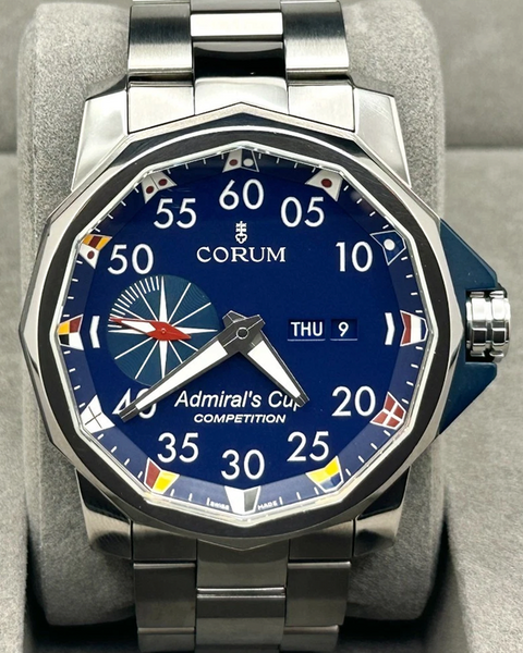 Corum Admiral's Cup Competition 48MM Blue Dial Titanium Bracelet