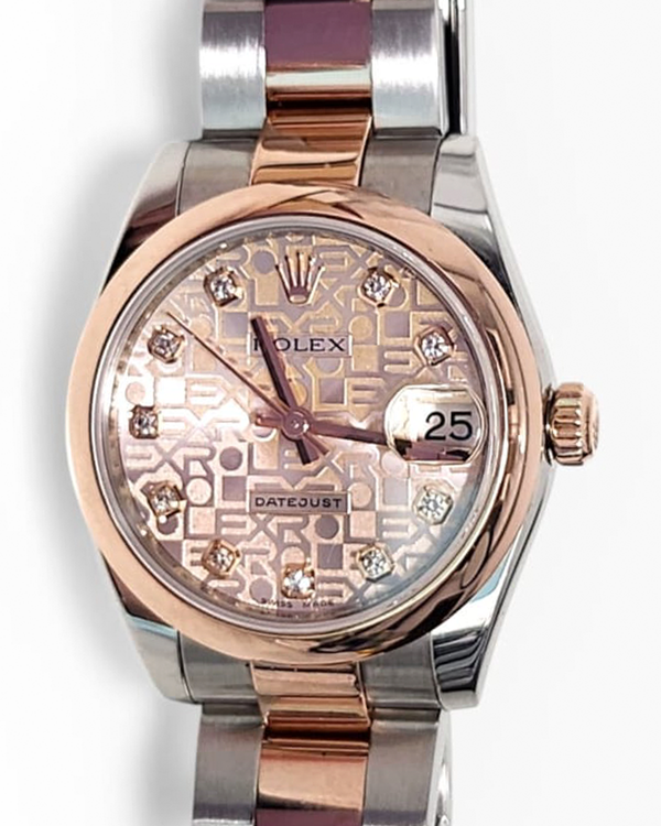 2012 Rolex Datejust 31MM Pink "Jubilee" Dial Two-Tone Oyster Bracelet (178241)