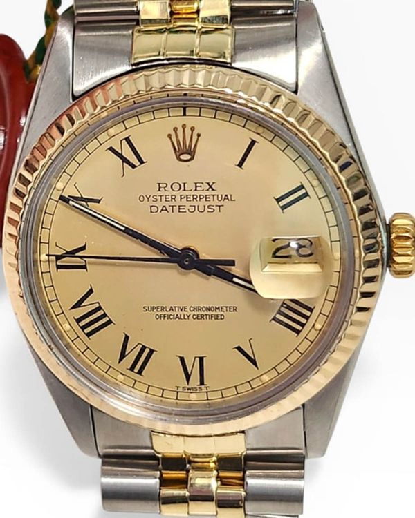 Rolex Datejust 36MM Champagne "Buckley" Dial Aftermarket Two-Tone Jubilee Bracelet (16013)