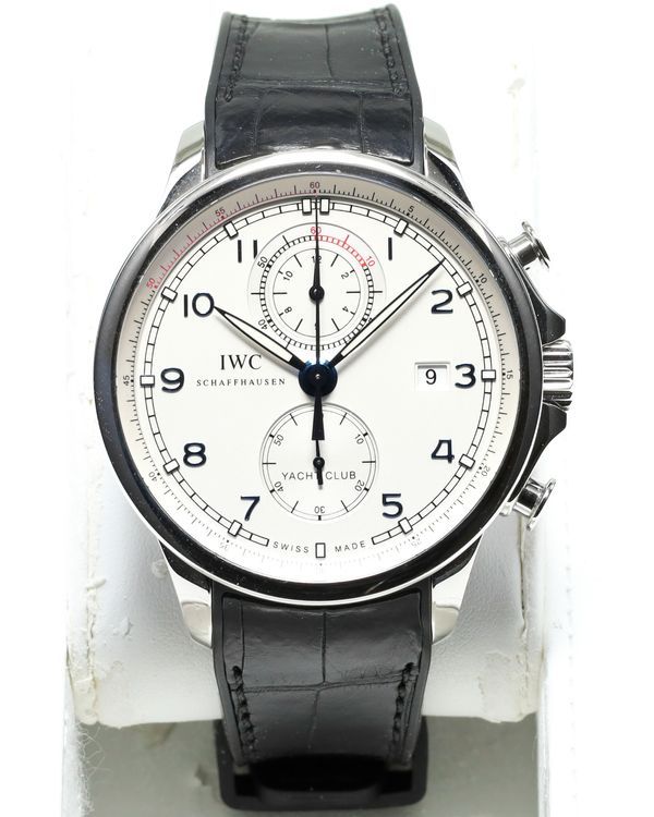 No Reserve - 2016 IWC Schaffhausen Portugieser Yacht Club "Ocean Racer" L.E. 45MM White Dial Leather Strap (IW390216)
