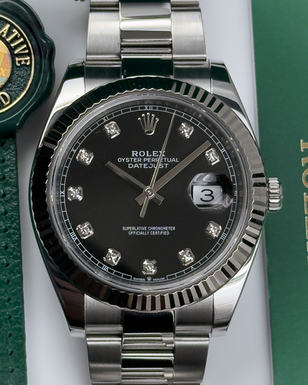 No Reserve - 2019 Rolex Datejust 41MM Black Dial Oyster Bracelet (126334)