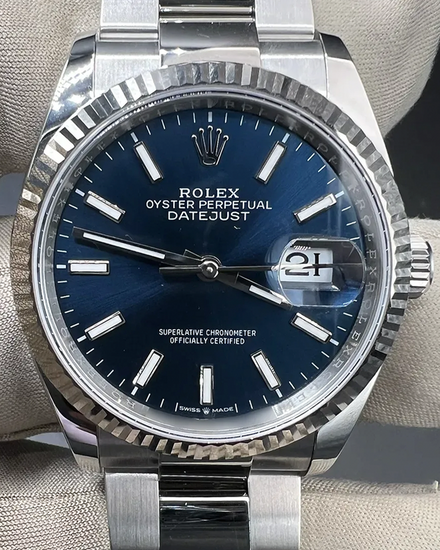2026 Rolex Datejust 36MM Blue Dial Oyster Bracelet (126234)