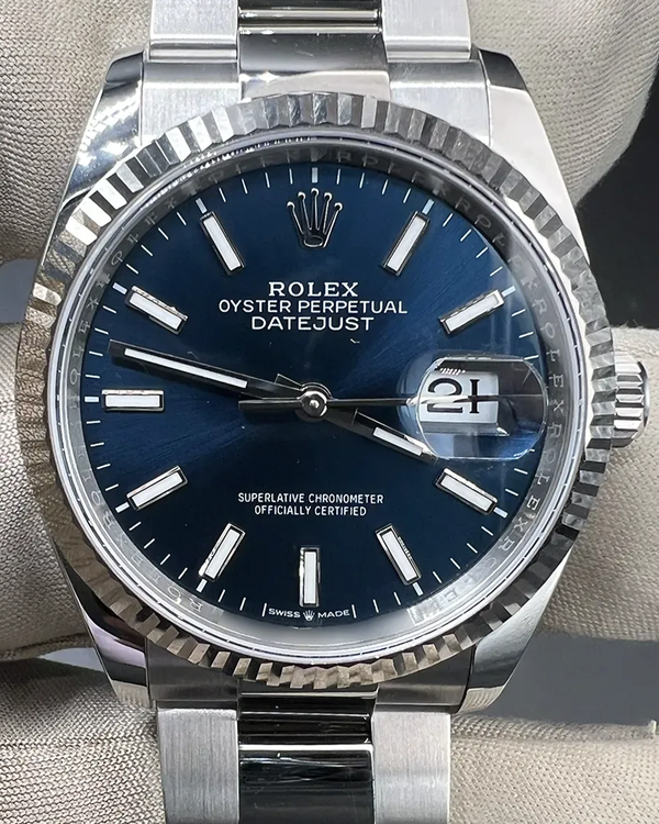 2026 Rolex Datejust 36MM Blue Dial Oyster Bracelet (126234)